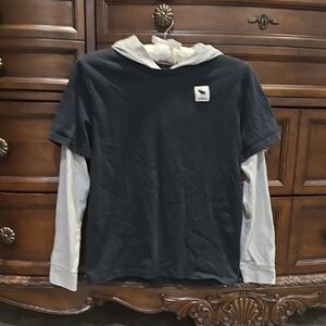 Abercrombie Kids Black and White Long Sleeve Tee